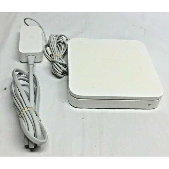 Apple Airport Extreme Base Station Router Model A1408 with AC adapter A1202 OEM - Picture 1 of 10